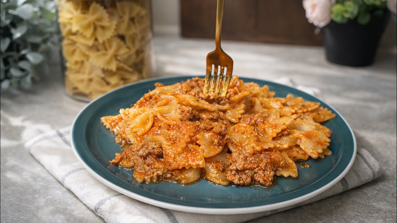 Easy 15-Minute Dinner! Creamy Tomato Pasta with Minced Meat