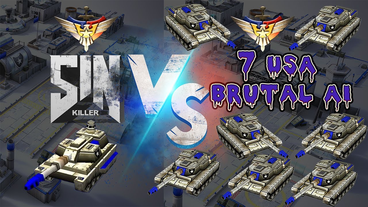 Insane [1v7] - USA VS 7 USA Brutal AI|Twilight Flame|Command & Conquer Generals