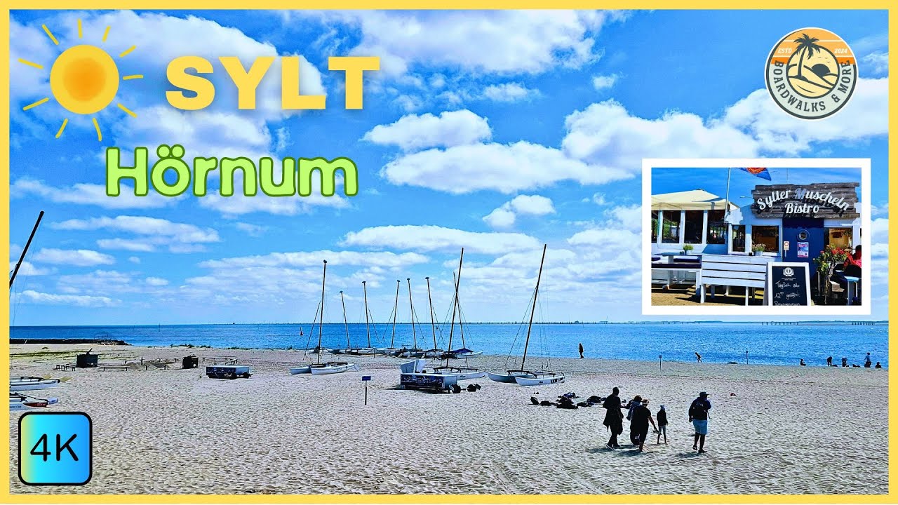 H&ouml;rnum, SYLT  Beach Promenade Walk & View From Boat; German Island