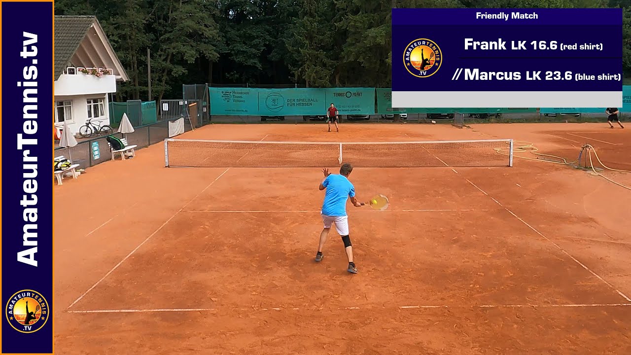Amateur Tennis Full Match LK 16.6 vs LK 23.6 (NTRP 3.5 vs 2.0)