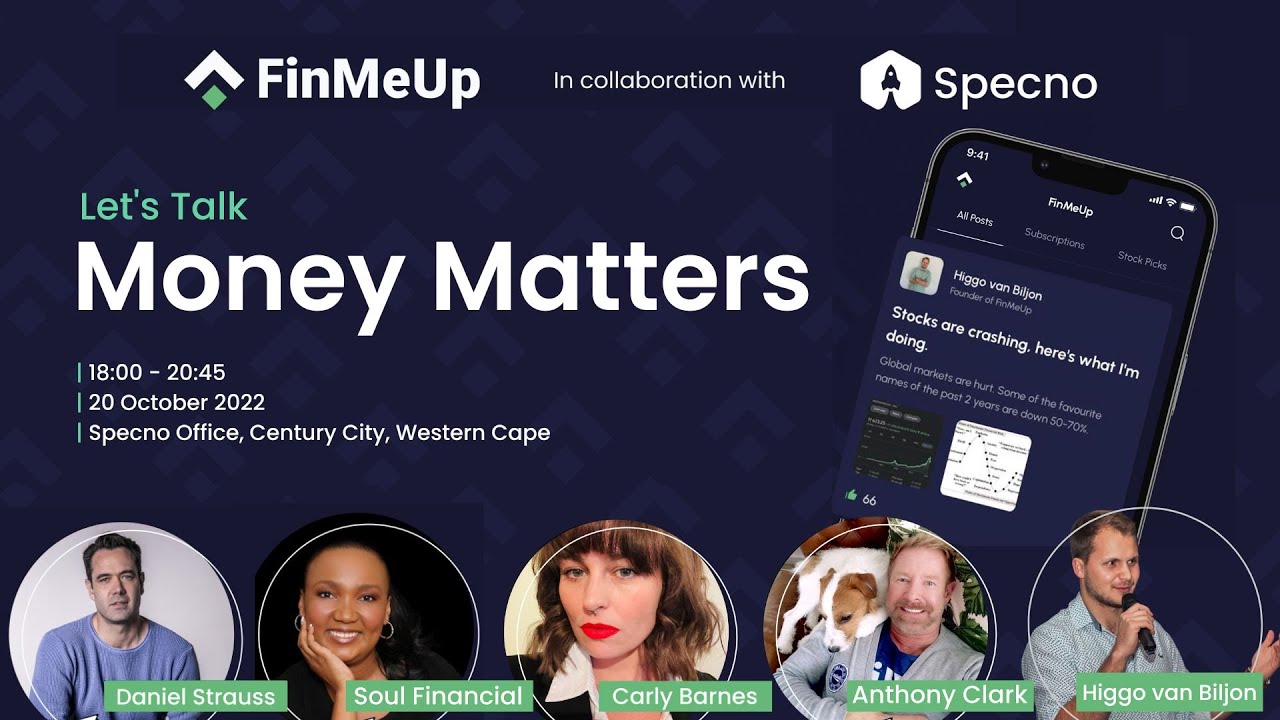 Money Matters Live Event, FinMeUp in Collaboration With Specno.