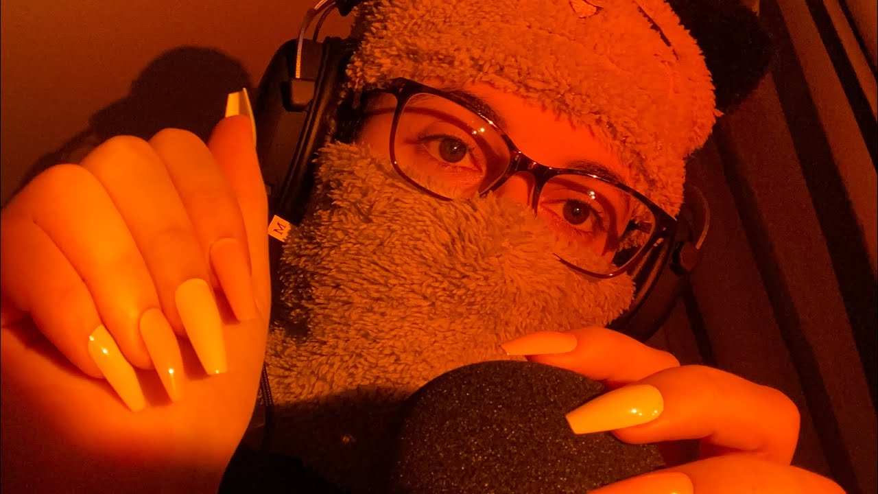 ASMR Aggressively scratching the mic till my nails fall off! (High sensitivity)