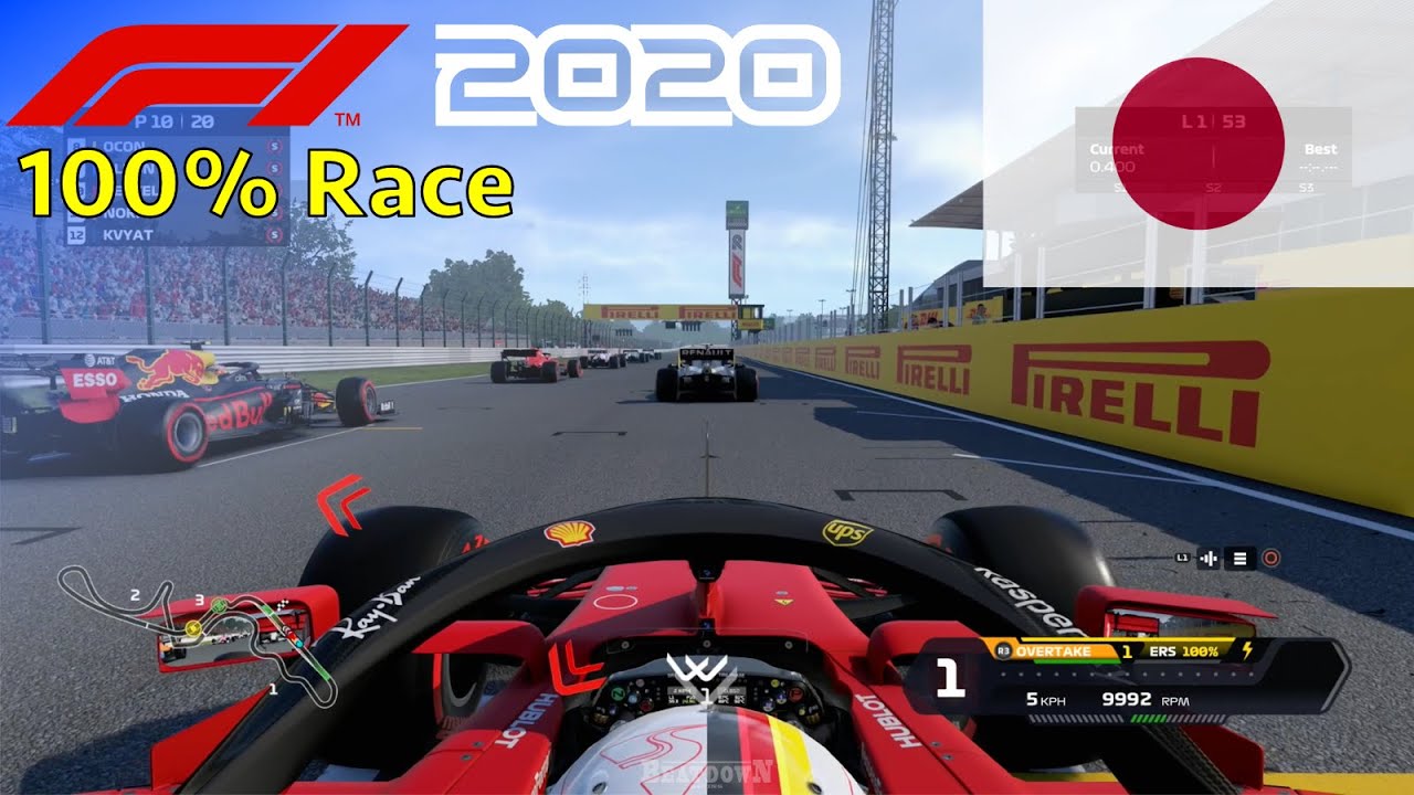 F1 2020 - Seb's Final Ferrari Season #18: 100% Race Japan | PS5