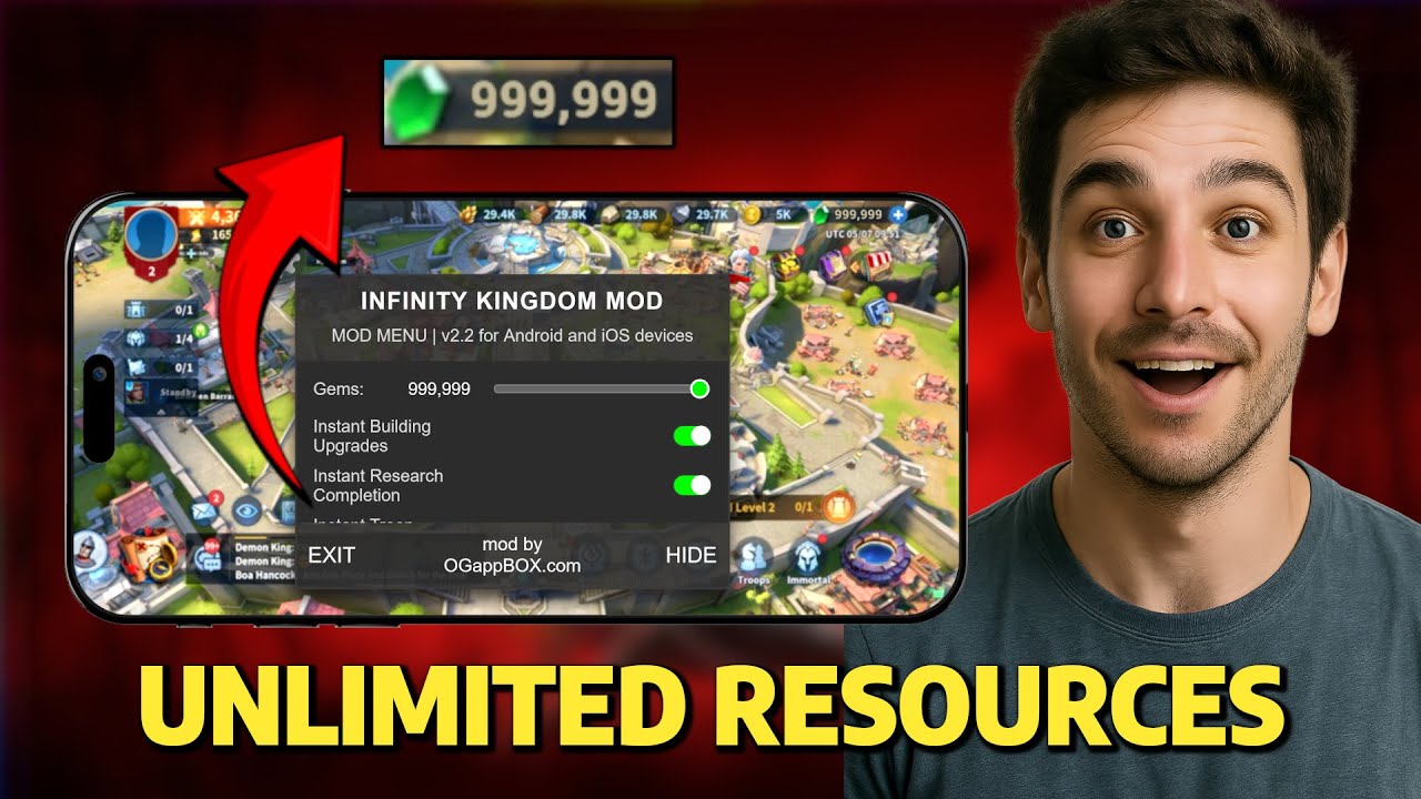 Infinity Kingdom Hack Unlimited Gems Working on iOS Android