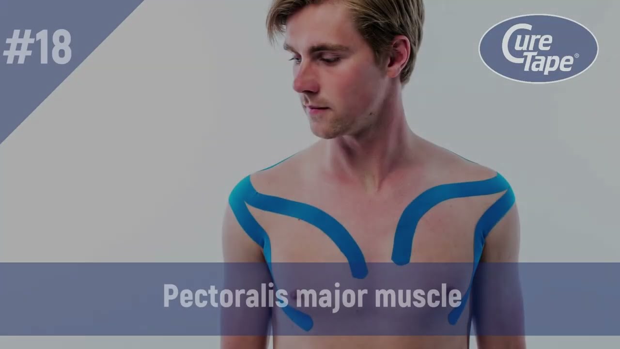 How to Tape Pectoralis Minor (Pectoral Muscle) Using Kinesiology Tape | Medical Taping | CureTape
