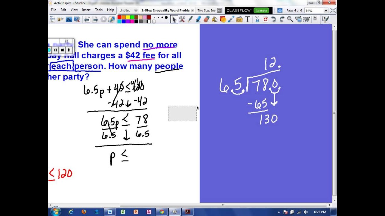 2 Step Inequality Word Problems