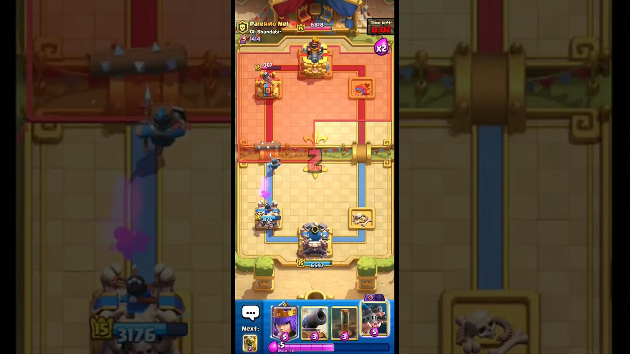 Giant skeleton players are so bad🤣 #clashroyale #supercell
