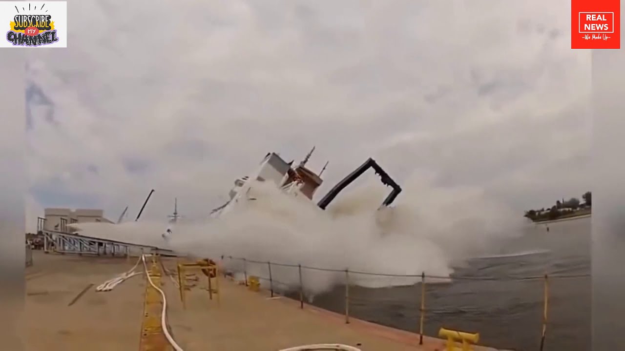 Ship Launch | 10 Awesome Waves, FAILS and CLOSE CALLSand Fails #viralstory #storm #toptrending