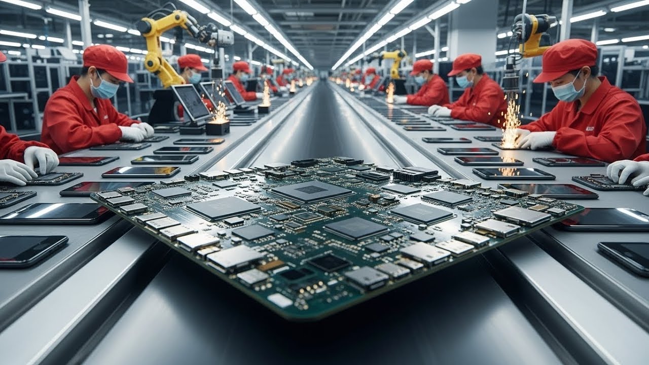 Inside  Smartphone Assembly Line  How Microchips and Metals Become Billion Dollar Device Full Proces