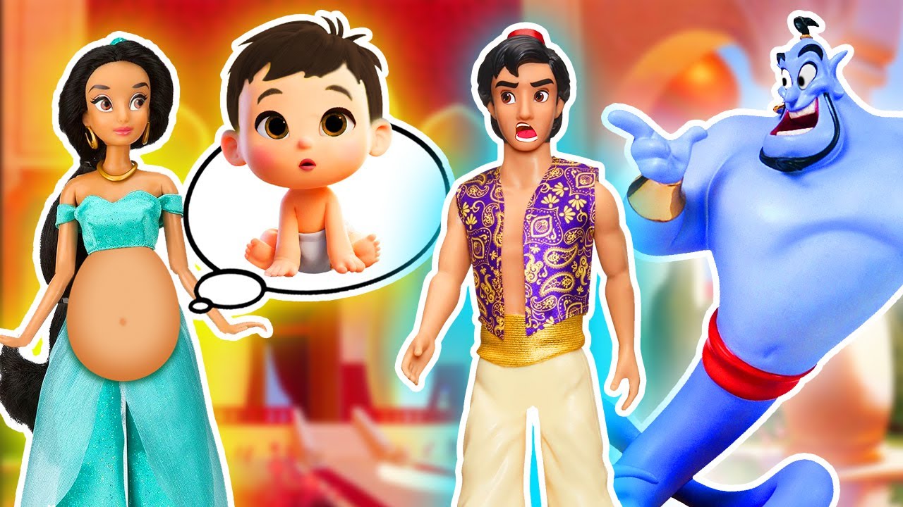 JASMINE y ALADDIN tienen un BEBÉ 👶🏻 Películas Disney 🧞‍♂️ Juguetes Fantásticos