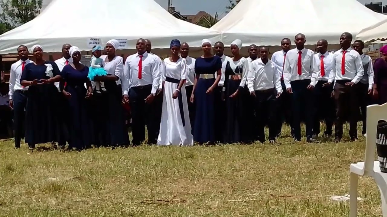 The seed choir from kahawa west presenting at Nairobi West joint fellowship held at Ruiru 