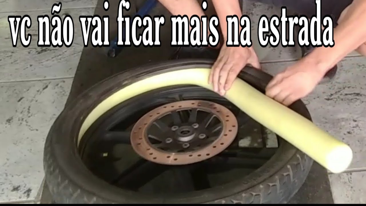 Ideia caseira para o pneu da sua moto não muchar quando furar!