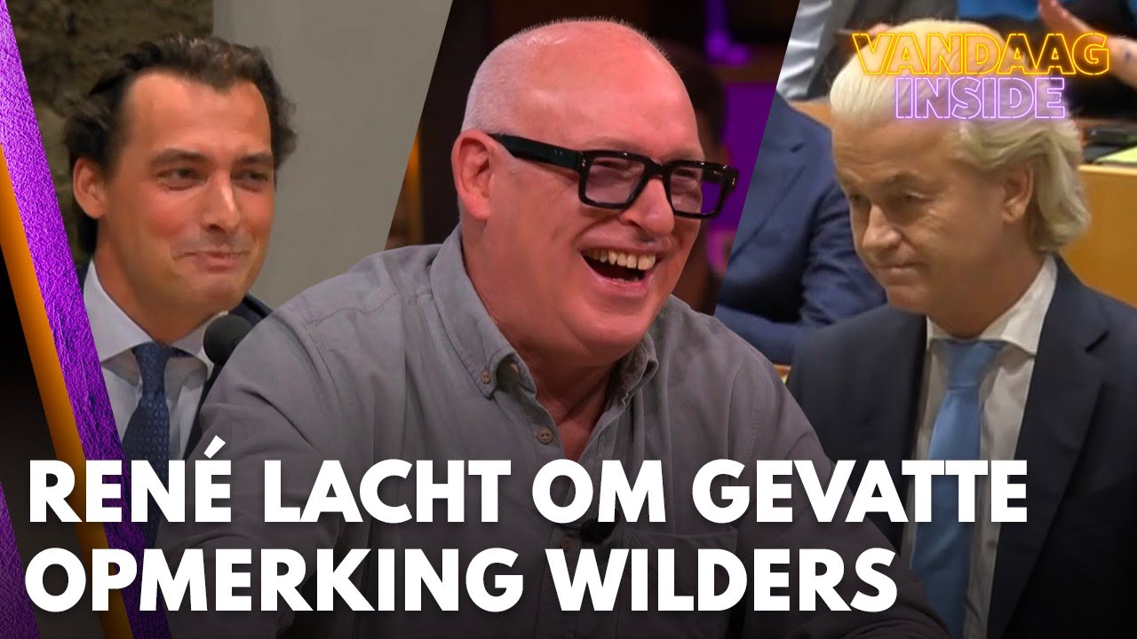 Ren&eacute; lacht om gevatte opmerking Wilders tegen Baudet: &lsquo;Die is leuk!&rsquo; | VANDAAG INSIDE
