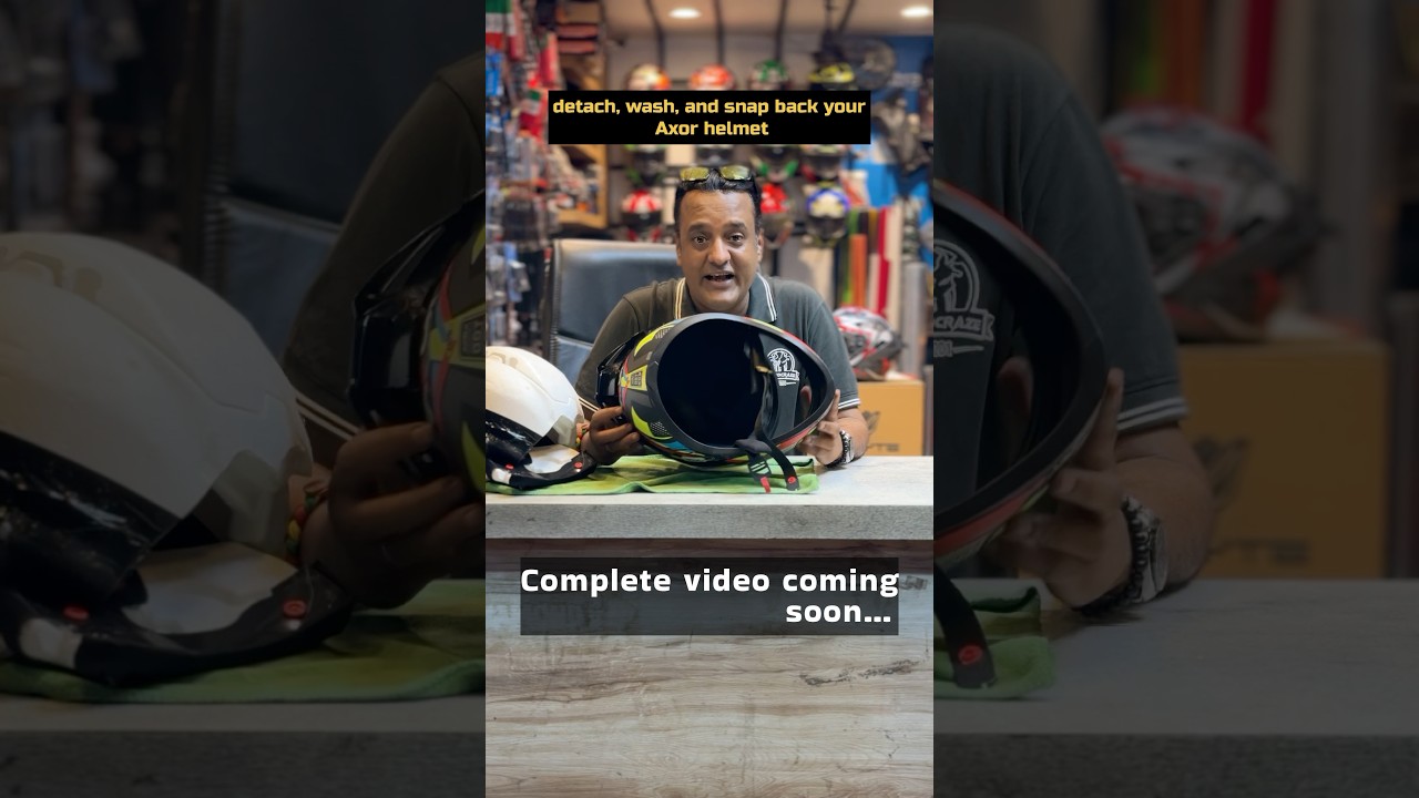 &ldquo;Quick guide: detach, wash, and snap back your Axor helmet padding for a fresh, comfy ride! 🏍️✨
