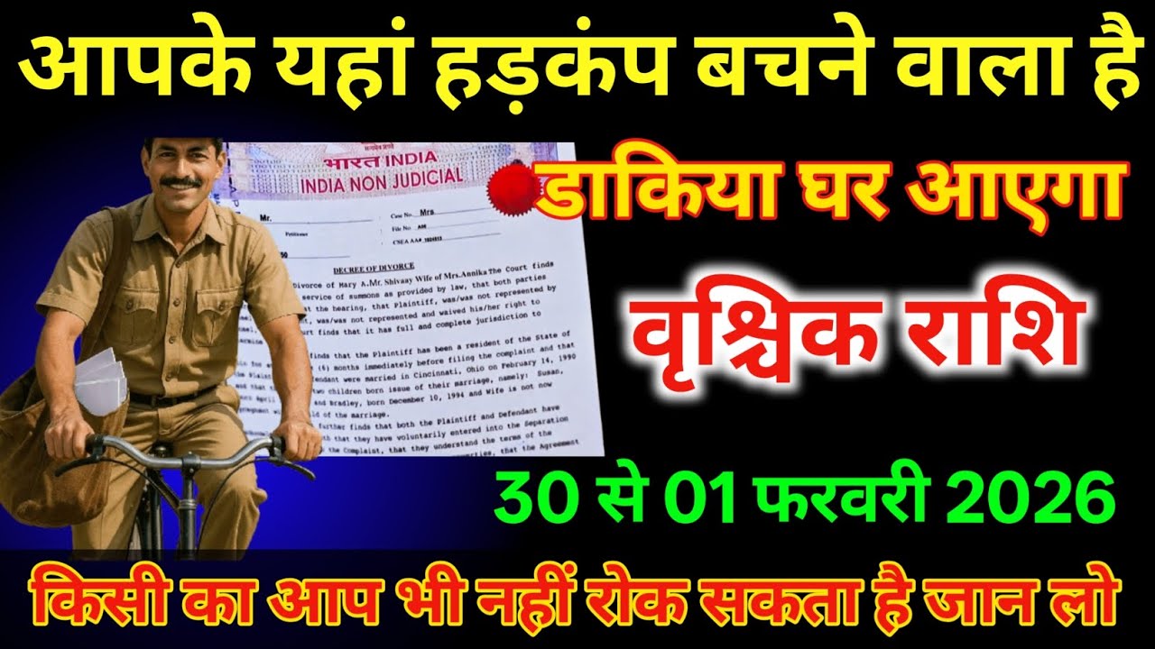 वृश्चिक राशि 31 से 01 फरवरी आपके यहां हड़कंप मचाने वाला है/#vrishchikrashi 