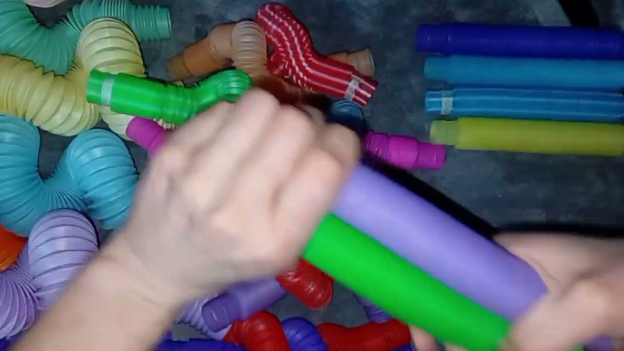ASMR Relaxing and Crunchy popcolortube ASMR✨️ anti-stress. #satisfying #relax #relaxing #trend #diy 