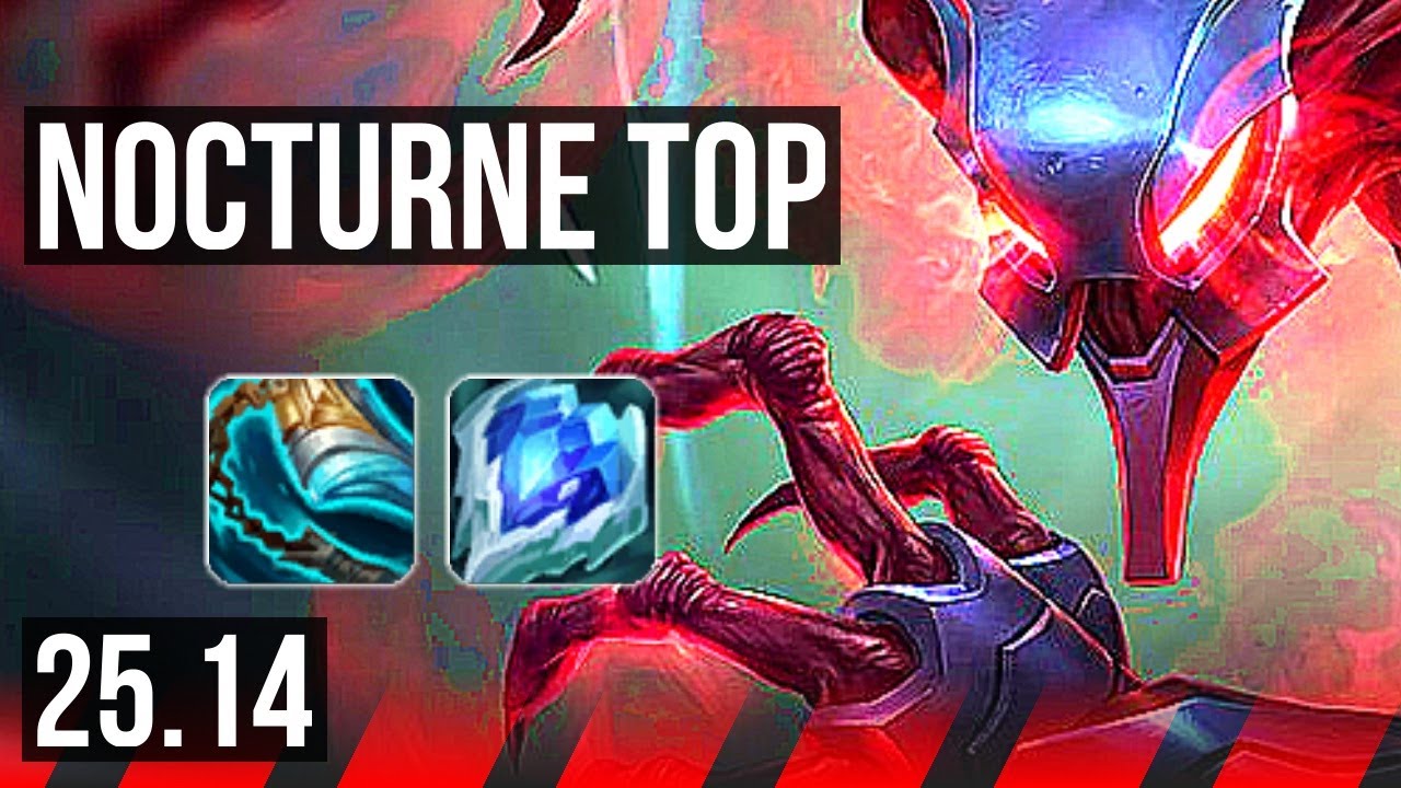 NOCTURNE vs JAX (TOP) | 8/0/1, 800+ games, Legendary | KR Challenger | 25.14