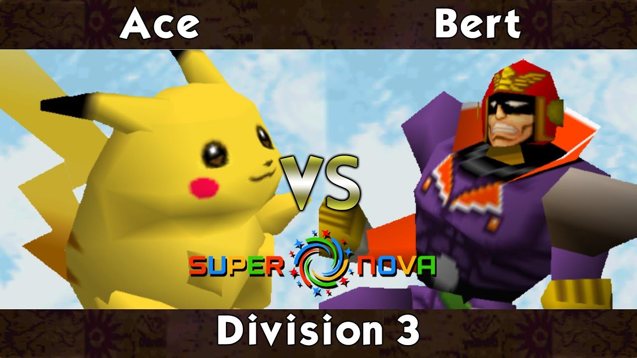 Supernova 2025 - Ace (Pikachu) Vs. Bert (Captain Falcon) Smash Bros - SSB64