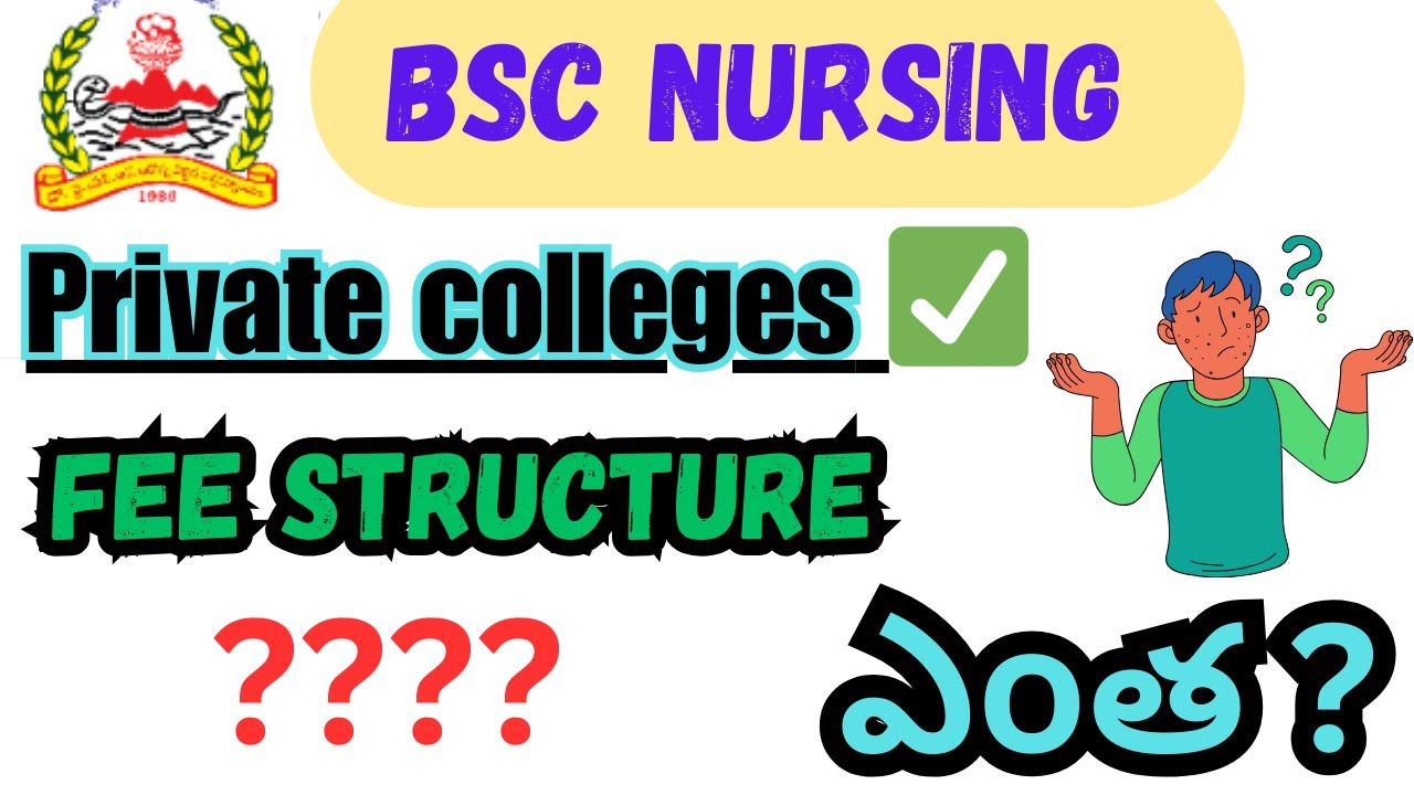 Bsc nursing private colleges fee structure || Dr YSR University || fees structure and details.