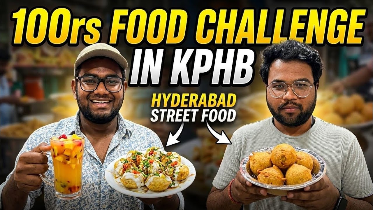 100rs food challange ll kphb street food ll jalsa street vlogs ll