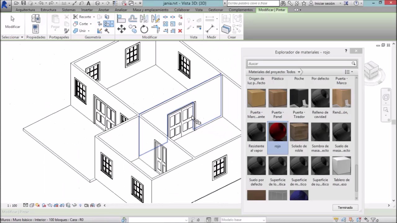 APLICAR MATERIALES EN REVIT