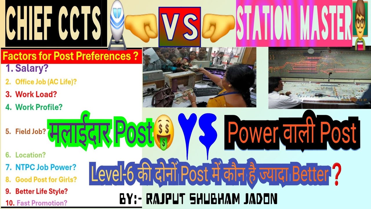 RRB NTPC Chief CCTS💸 vs SM👮&zwj;♂️| Chief Commercial Cum Ticket Supervisor and Station Master Comparison