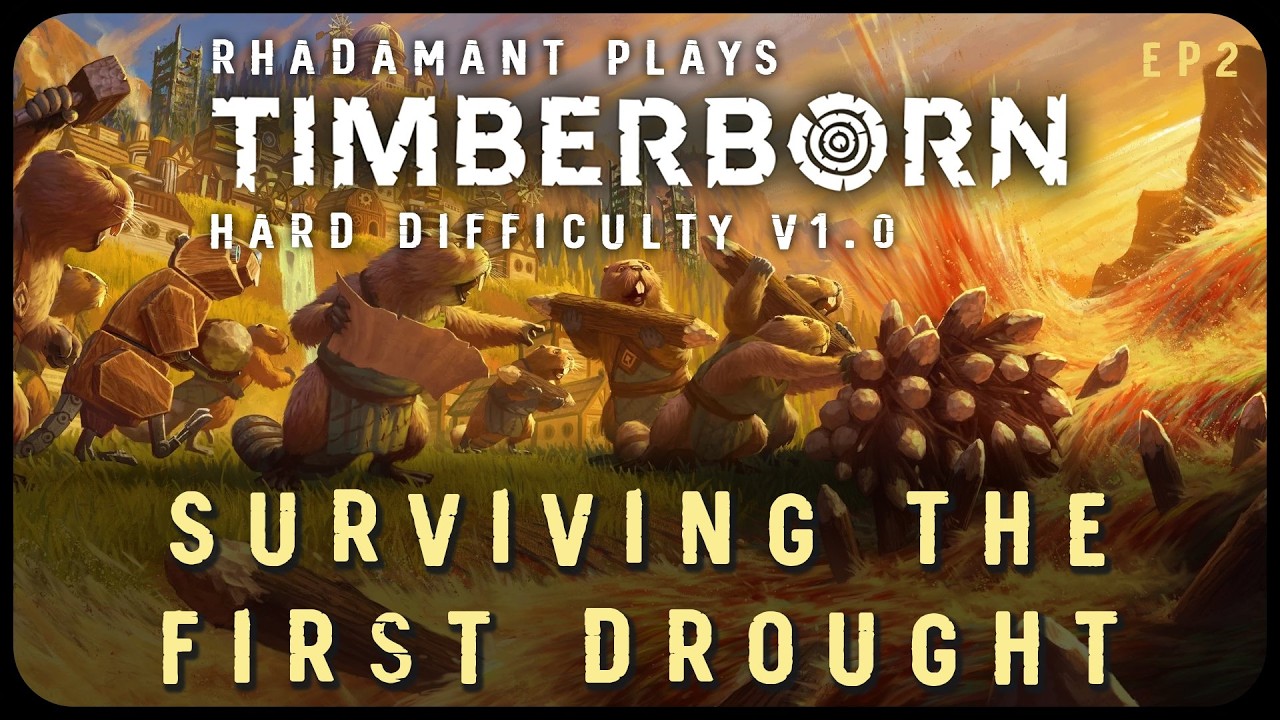 Surviving The First Drought in Timberborn 1.0 Hard Mode - Let's Play & Tutorial // EP2