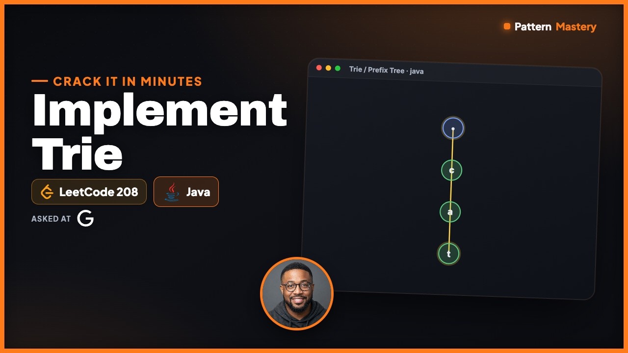 [Java] Implement Trie Prefix Tree - Leetcode 208 -- Illustrated! | Pattern Mastery