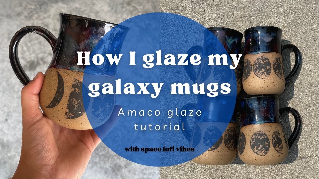 How I layer my galaxy glaze - Amaco glaze tutorial - space lofi