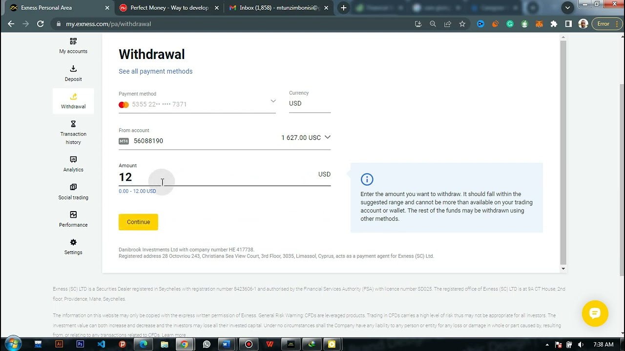 Exness Withdrawal Issue : Solution for withdrawing money from a broker