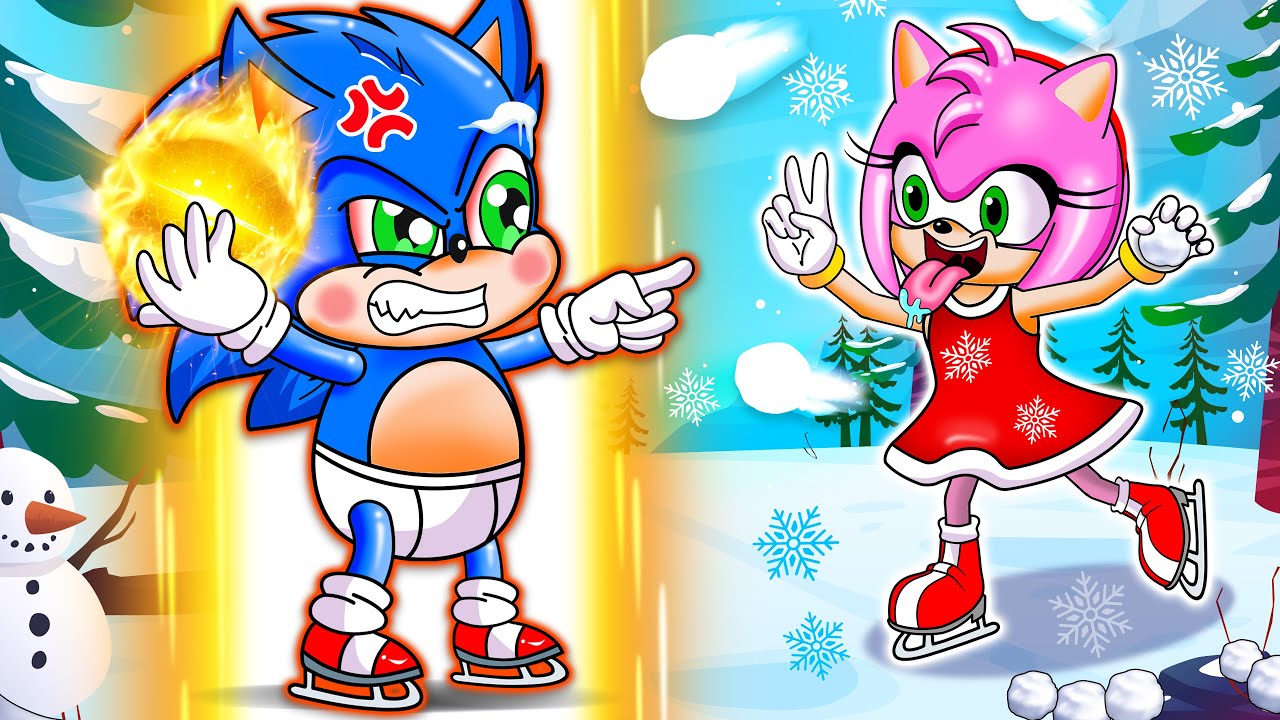 AMY Vs SONIC SHINING ON ICE - The Interesting Sonic Lovestory - Sonic The Hedgehog 2 Animation