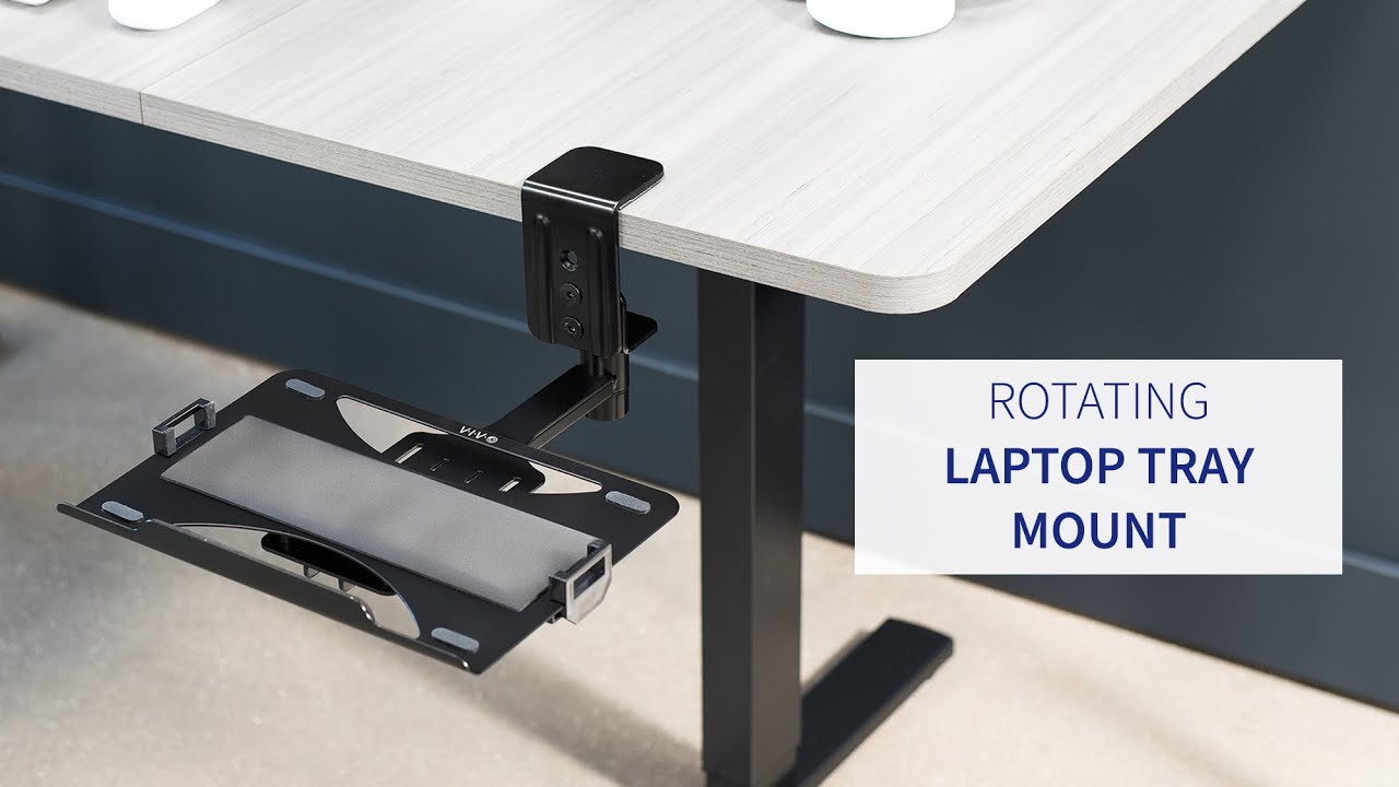 MOUNT-LAP1CB Single Clamp Rotating Laptop Tray by VIVO