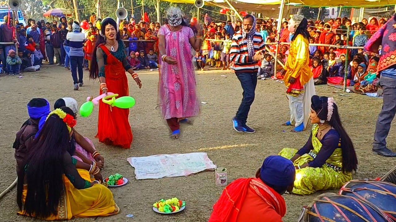 দর্শকে সখিটাকে বেলুম ধরায় দিল/Sanjay orang comedy chhau nach/cho nach/Purulia chhau nach