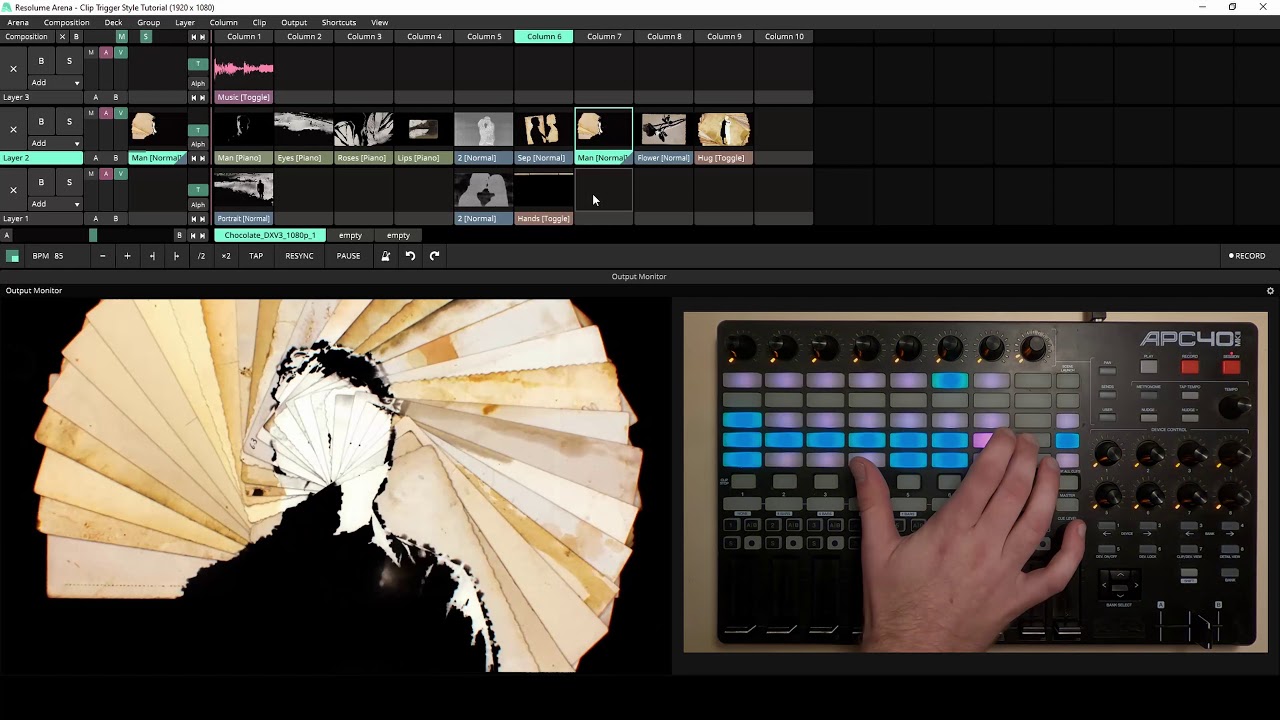 Resolume 7.3.1 Tutorial - Clip Trigger Styles