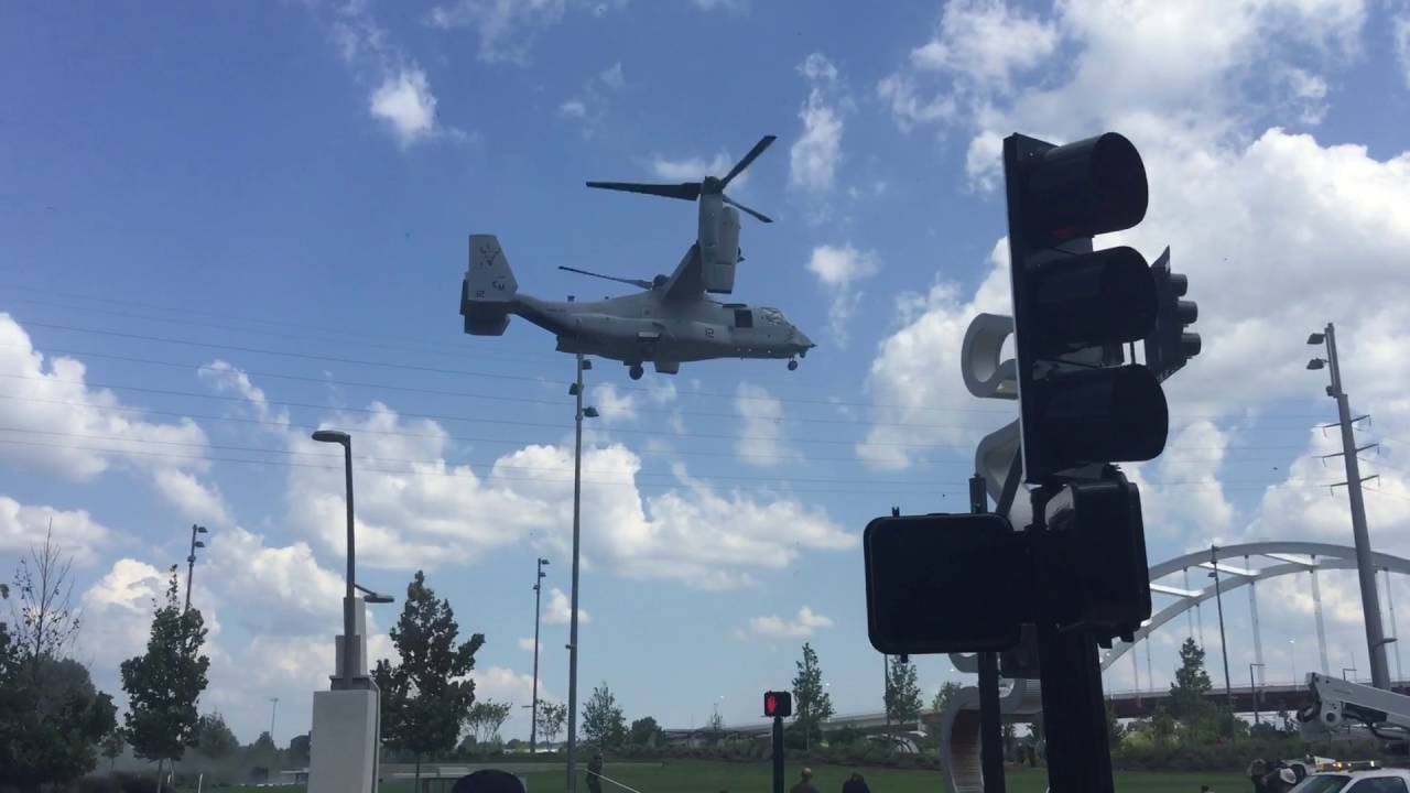 Watch Epic Marine Mv 22 Osprey Touch Down In Nashville!