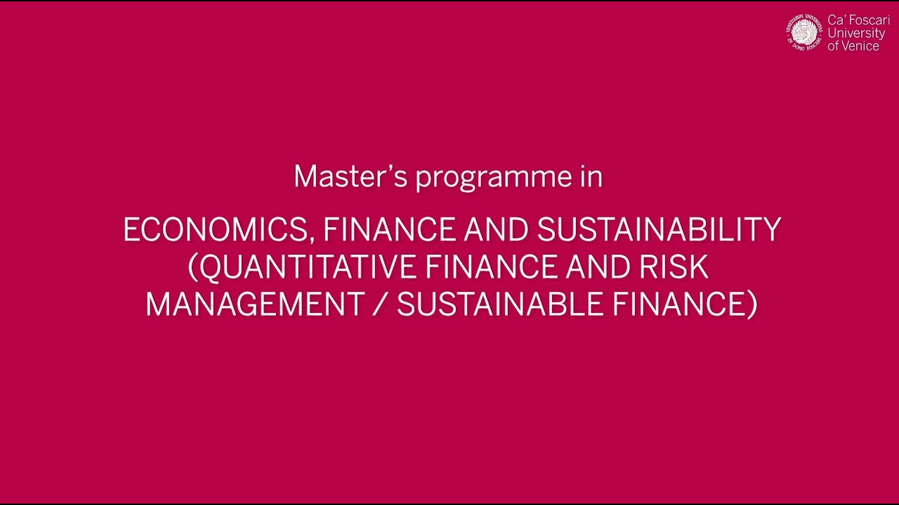 Economics, Finance and Sustainability - Presentation