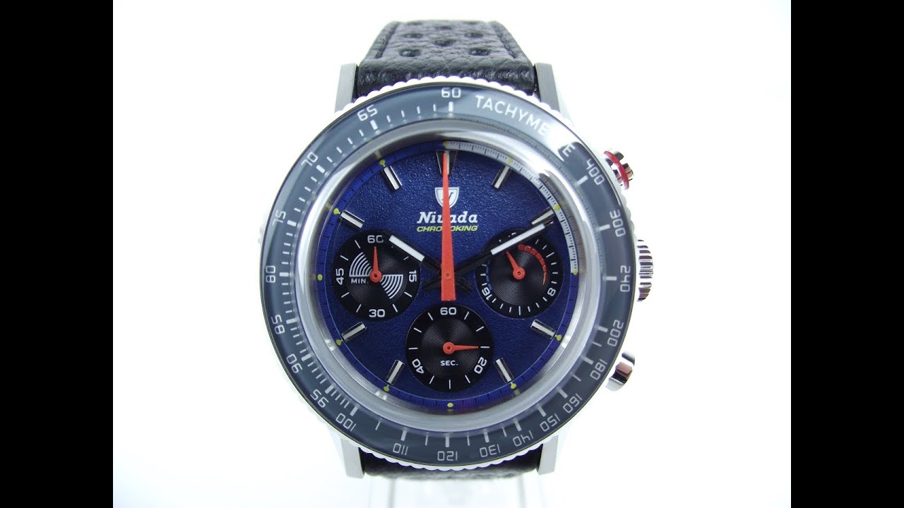 Nivada Grenchen Chronoking Racing Blue 4K Watch Review