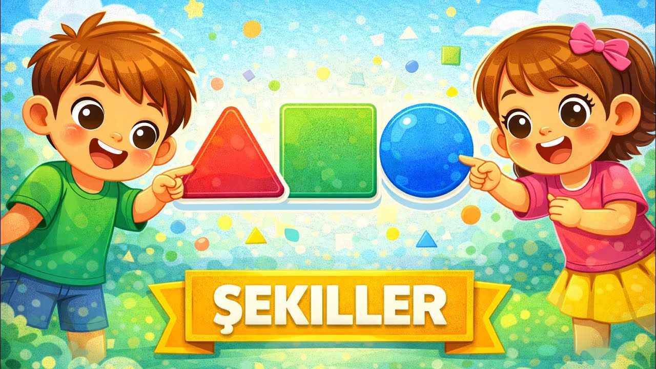 Şekiller Şarkısı | Yuvarlak, Kare, Üçgen | Eğitici Çocuk Şarkısı | MiniKafası
