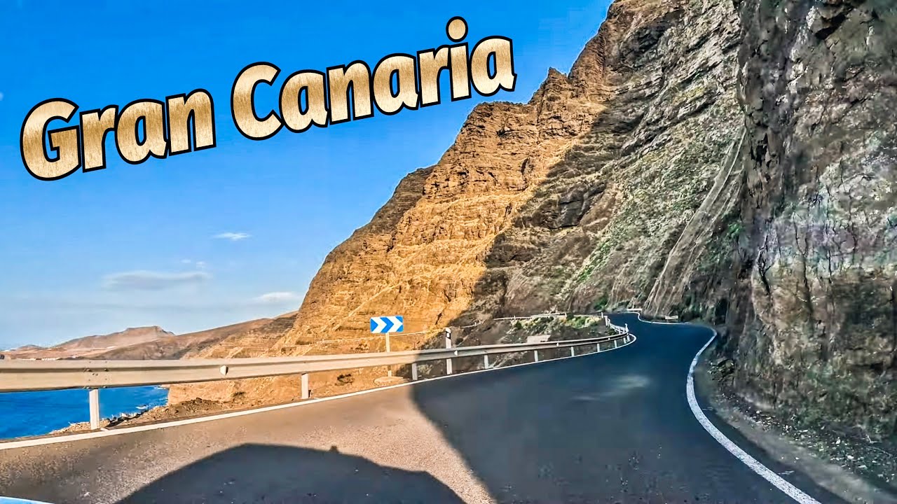Gran Canarias Most Beautiful Road GC 200 to Agaete Puerto de las Nieves/ 5k Relaxing Drive Roadmovie