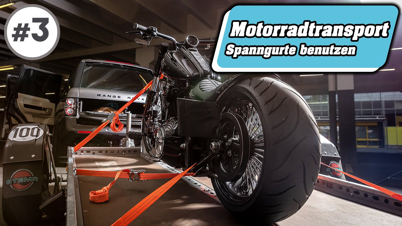 #3 Motorradtransport | Motorrad richtig verzurren | Wie Motorrad sichern Spanngurt benutzen