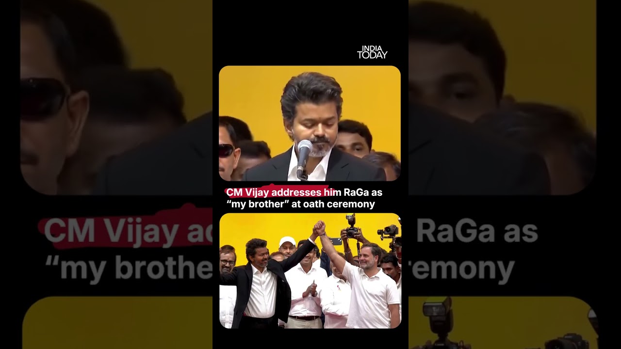 Rahul Gandhi Smiles As Tamil Nadu CM Vijay Calls Him &ldquo;My Brother&rdquo; #tamilnadu #vijay #rahulgandhi