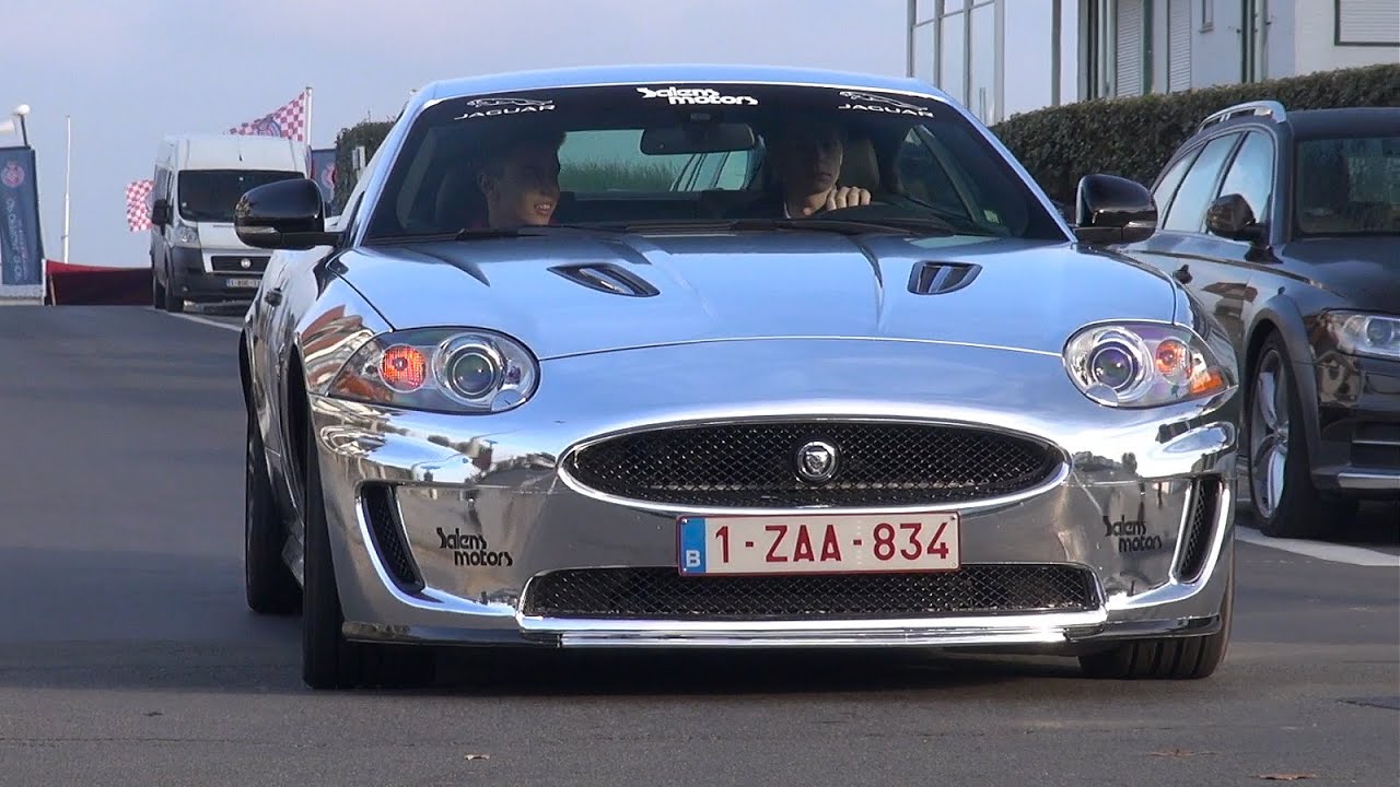Chrome Jaguar XK-R spotted driving in Knokke-Heist!