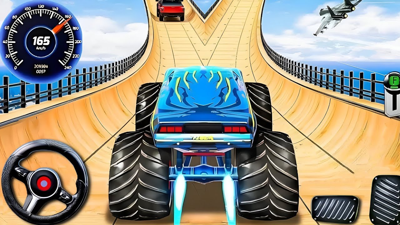 Monster Truck Stunt Racing - Car Game - Android Gameplay Part-2