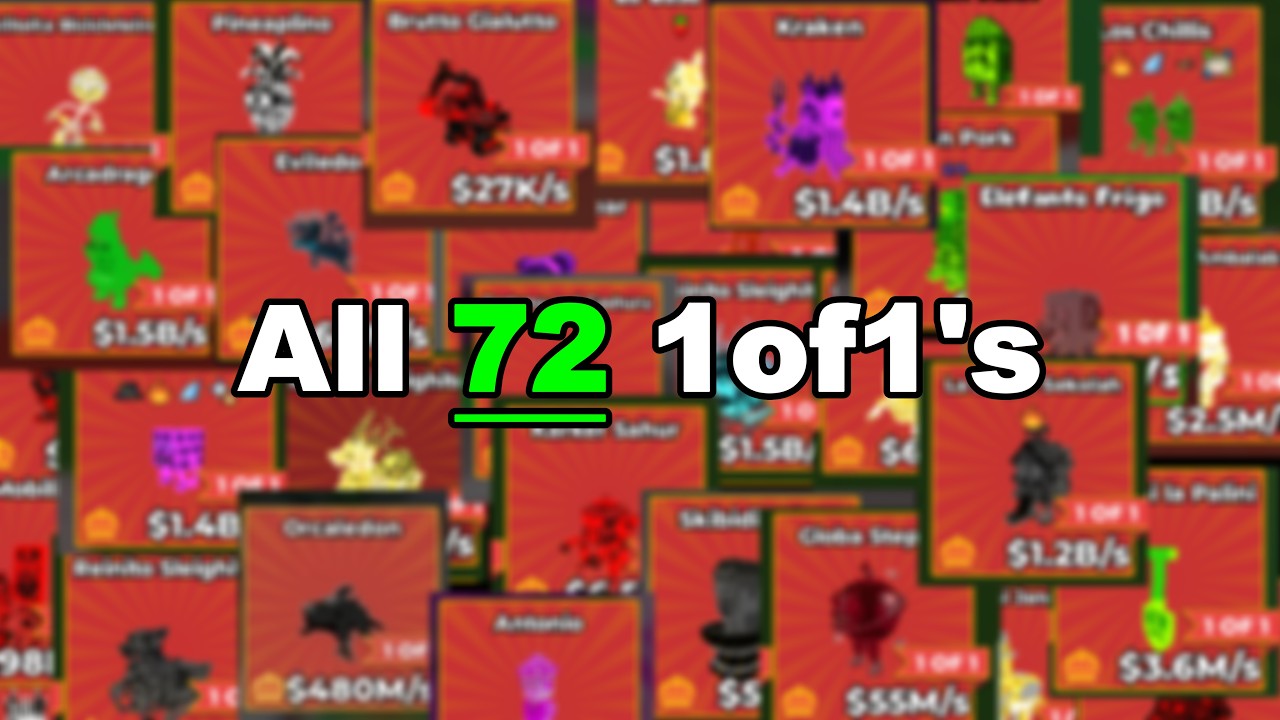 EVERY Single Confrimed 1of1's In Steal A Brainrot...