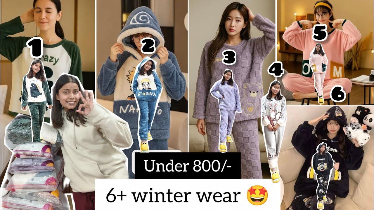 Meesho Cutest Winter Nightsuit Haul 🎀 | So Pinteresty So Pretty & Affordable 🤩 | Winter Haul 🌷