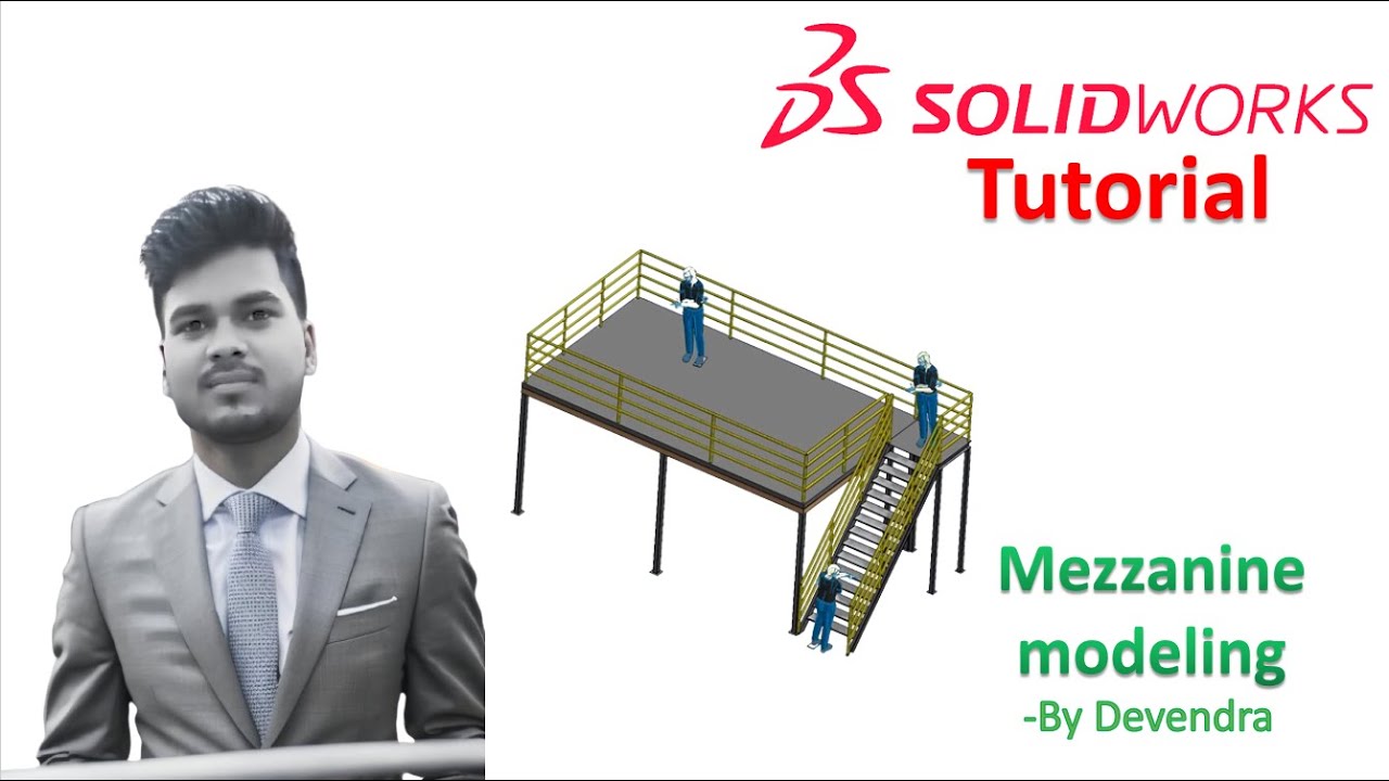 Solidworks Tutorial : How to make a Mezzanine ? || By Devendra #solidworks #cad #3d