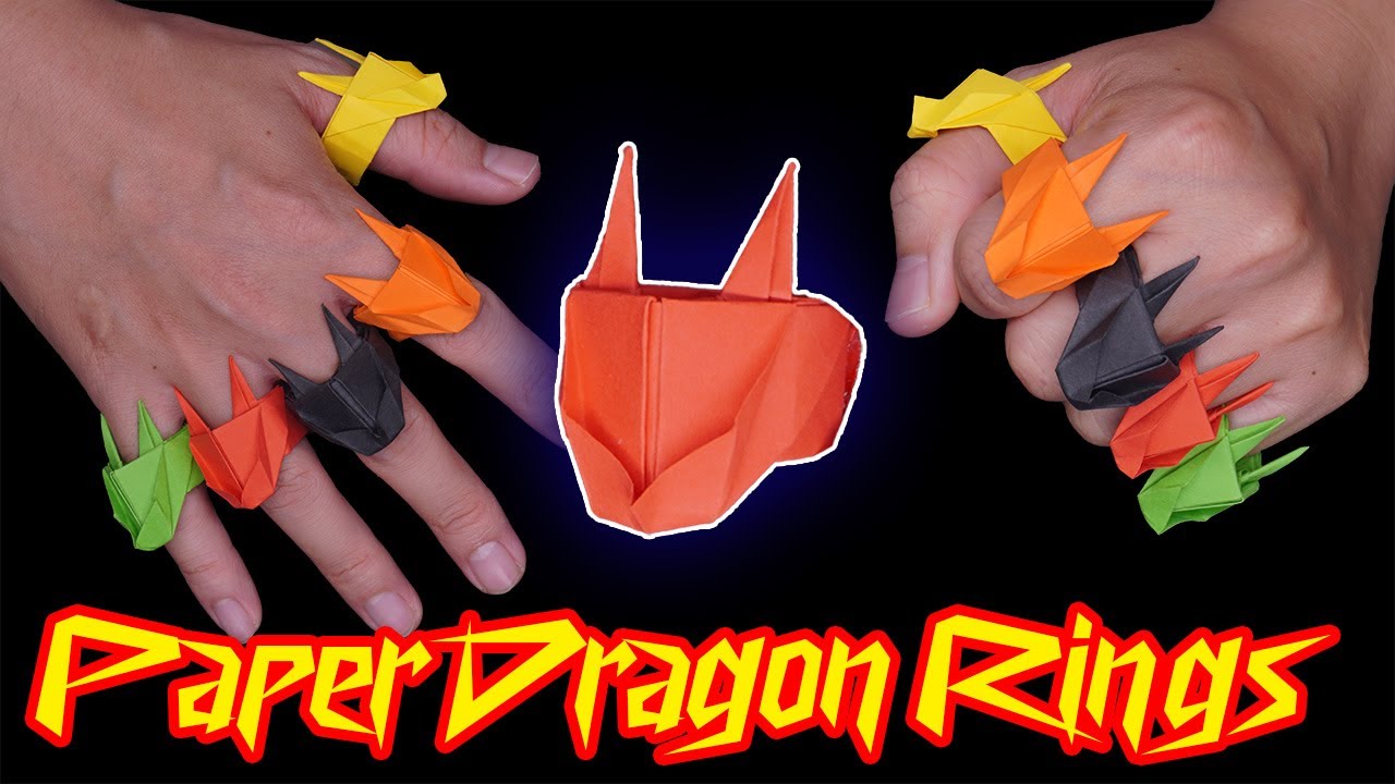 Dragon Rings || How to make paper dragon rings || Origami dragon rings