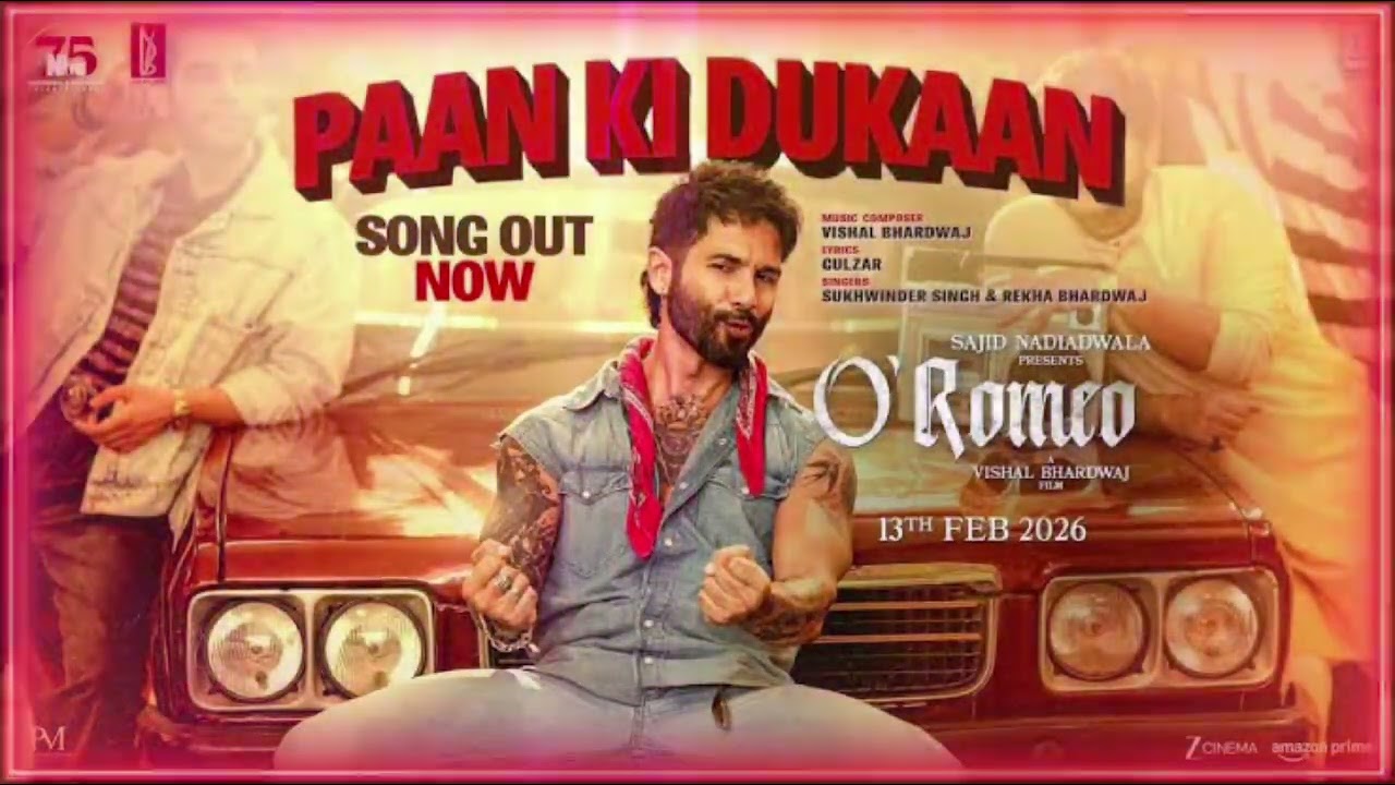O'Romeo:Paan Ki Dukaan |Shahid K, Disha P|Sajid N| Vishal B |Gulzar |Sukhwinder S ||@BollywoodTonez 