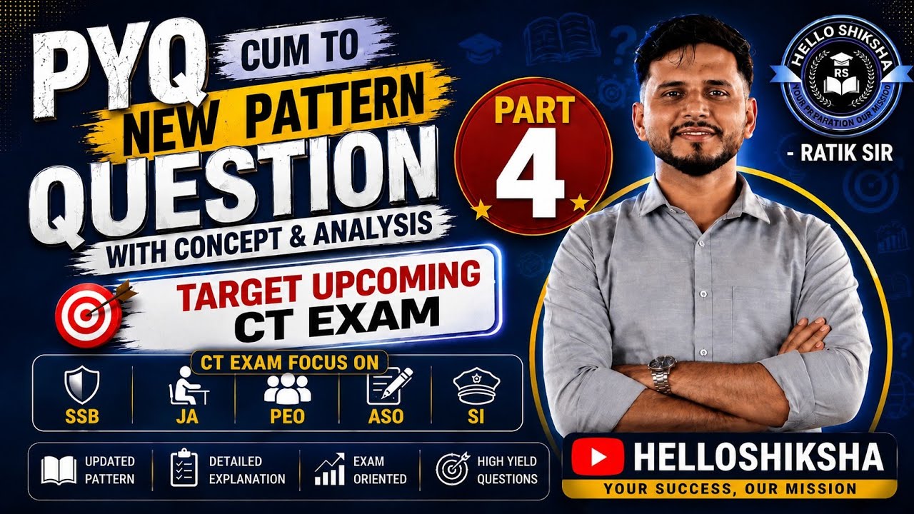 500 PYQ (part-4) MCQ |Top 50 Question for #CT #B.ed #SSB JA #PEO#SI #ASO#OSSC,#OSSSC#OPSC| Ratik Sir