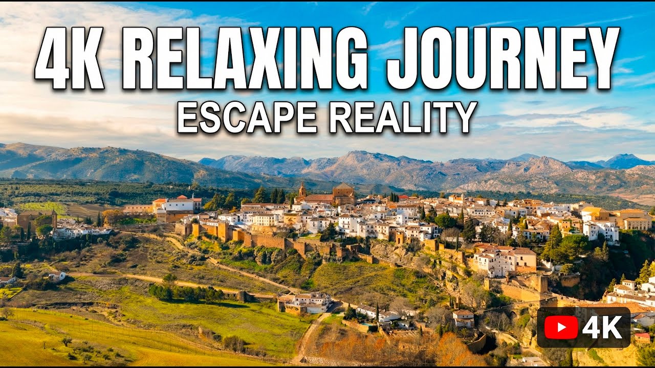 Most Peaceful Spanish Village 🇪🇸 | Relaxing 4K Drone Footage with Calming Music